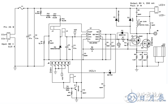 On Semi公司推出了LED驅(qū)動(dòng)器評估板NCL30051電路解決方案